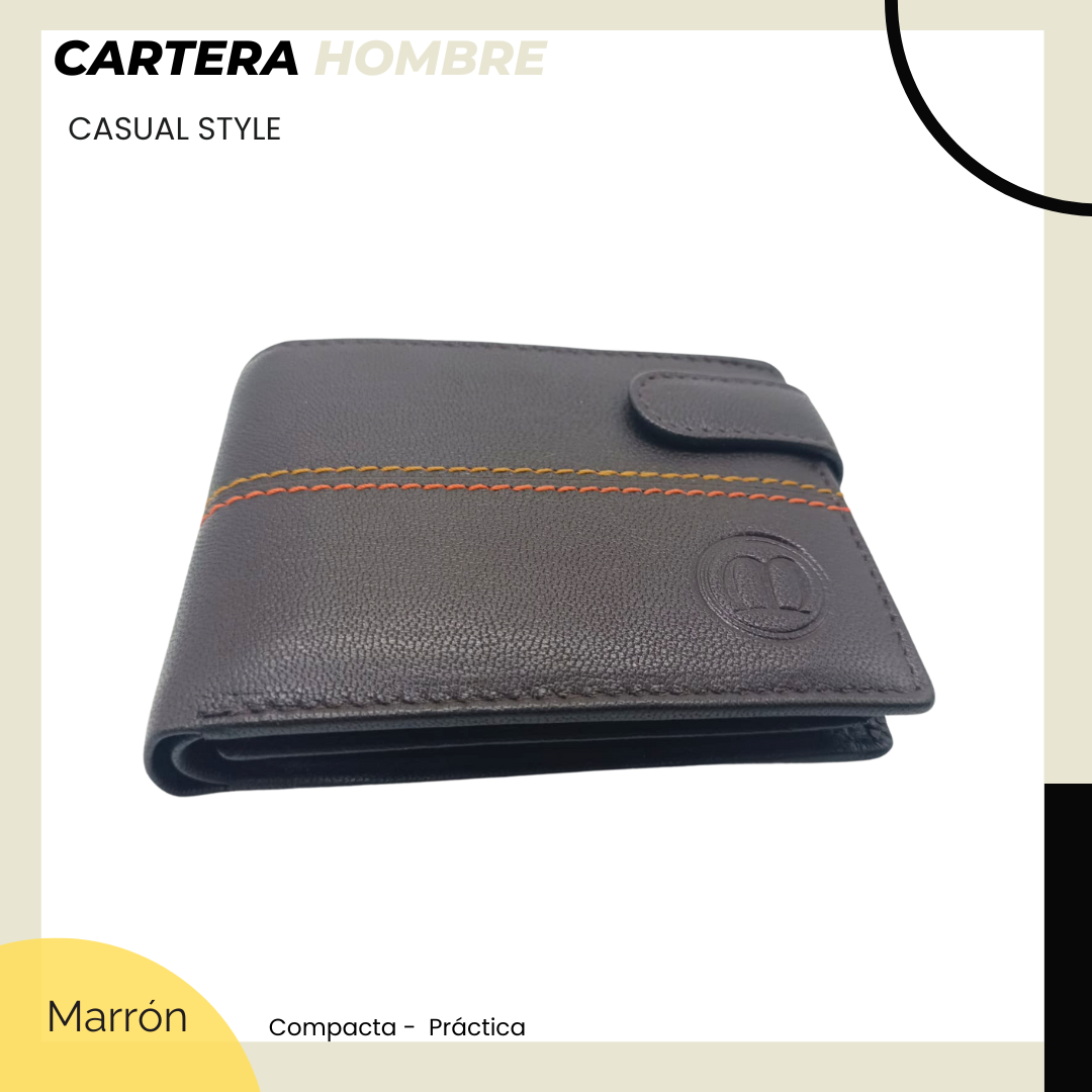 Cartera marrón Casual. 12042 Café