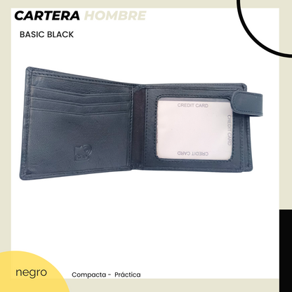 Cartera Basic Black. 12045 Negro